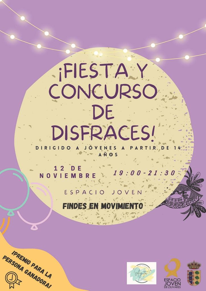 PANCARTA FIESTA Y CONSURSO DE DISFRACES