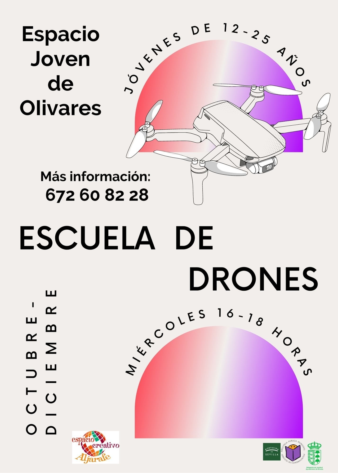 cartel escuela drones